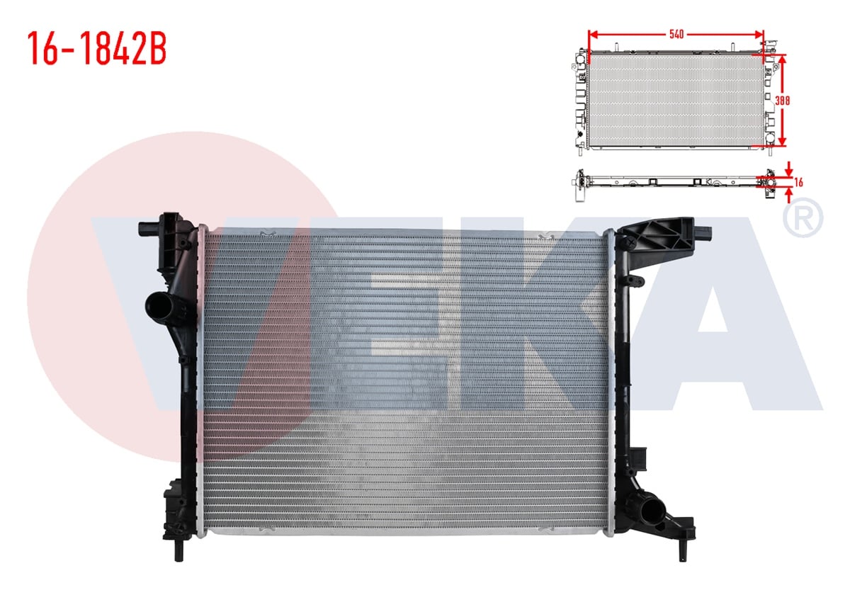 YEDEK PARÇASU RADYATÖRÜ BRAZİNG EGEA 1.4 16V 2015>VEKA16-1842B