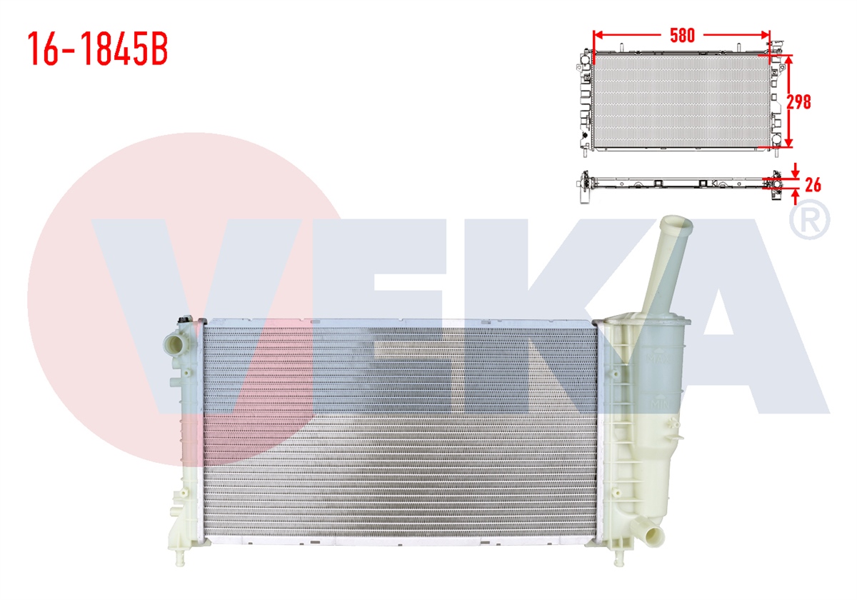YEDEK PARÇASU RADYATÖRÜ BRAZİNG PUNTO 1.4 1999-2009VEKA16-1845B