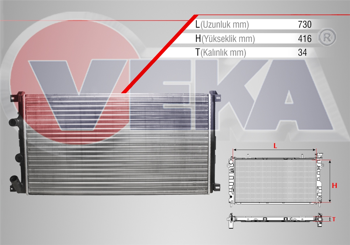 YEDEK PARÇASU RADYATÖRÜ MASTER II FD 2.5 DCI 2003-2010VEKA16-3520