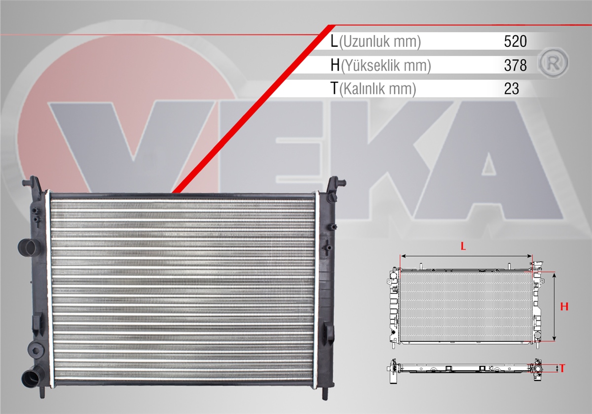 YEDEK PARÇASU RADYATÖRÜ MEKANİK ALBEA 2003-2007VEKA16-1802
