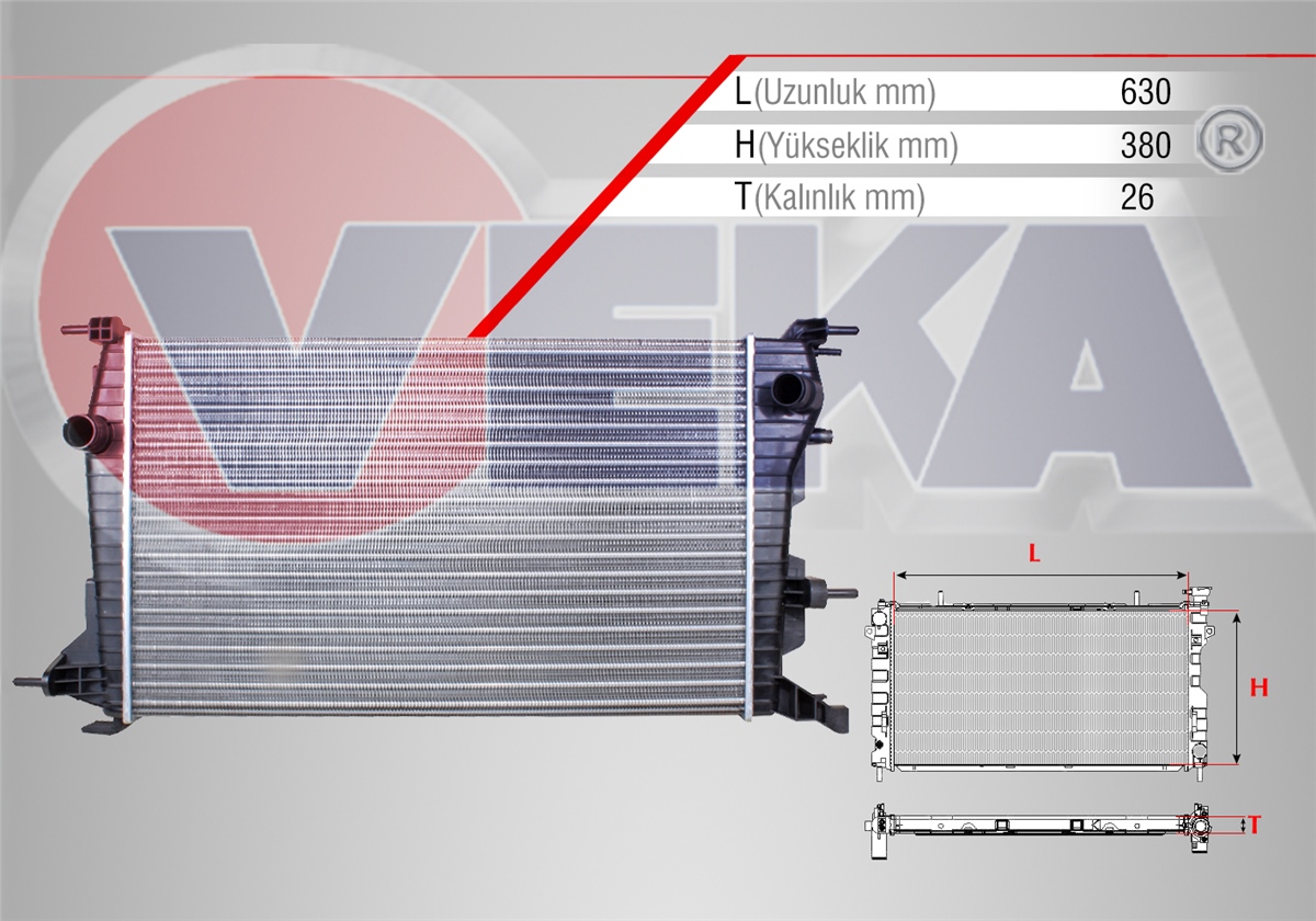 YEDEK PARÇASU RADYATÖRÜ MEKANİK FLUENCE 1.5 DC 2009>VEKA16-3543
