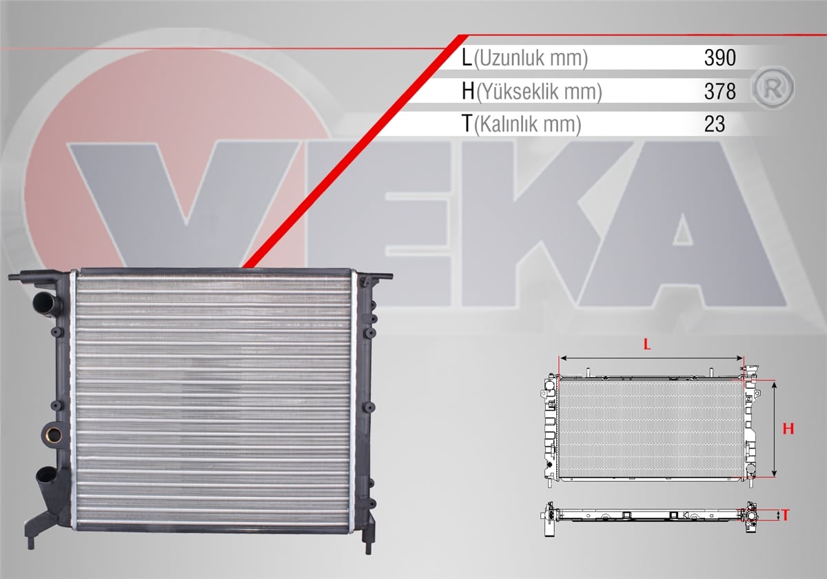 YEDEK PARÇASU RADYATORU MEKANIK R19 1.4 M-T 1988-2001VEKA16-3531