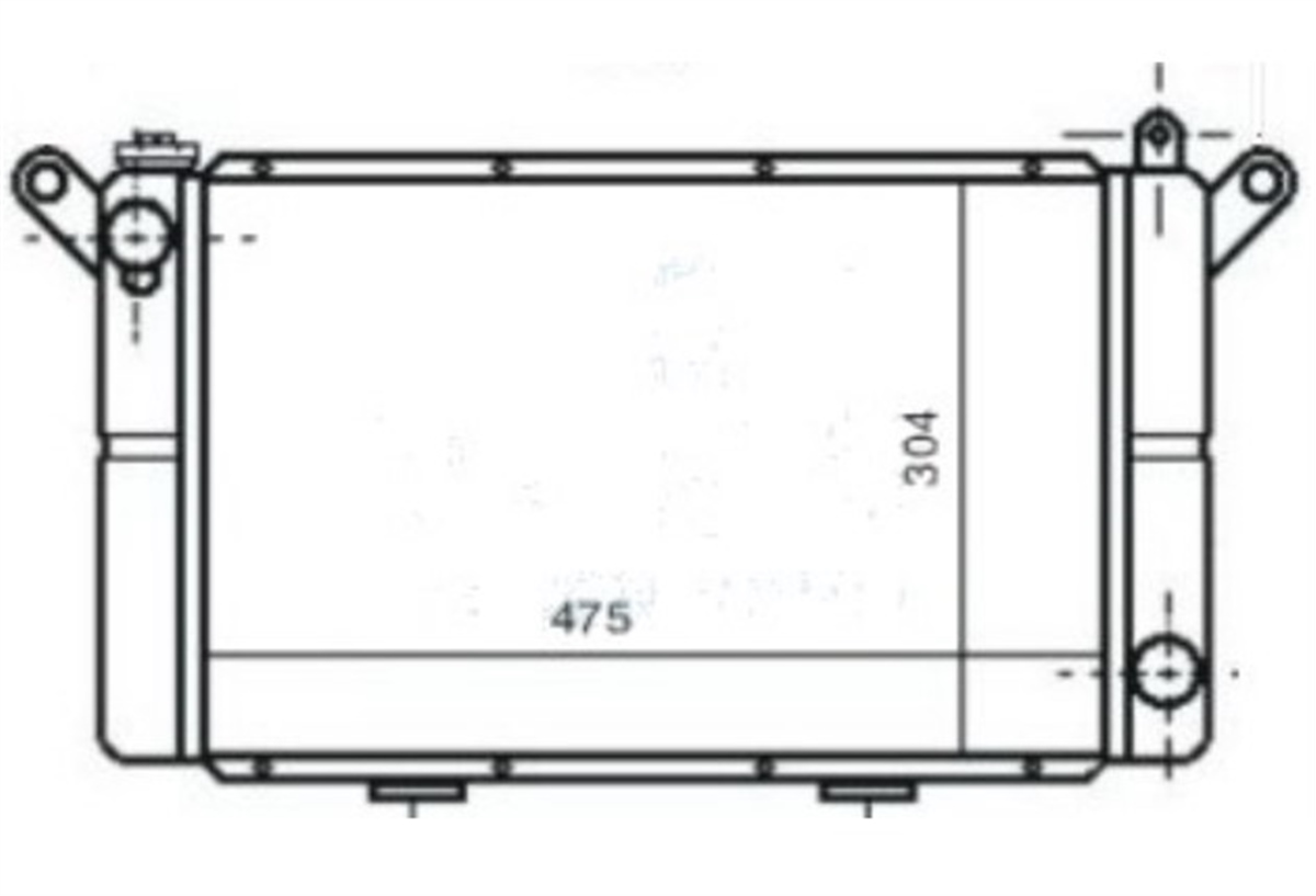 YEDEK PARÇASU RADYATORU MEKANİK  RENAULT  R12  475×304×42 7702247461 -MGA-80700MGAMGA-80700