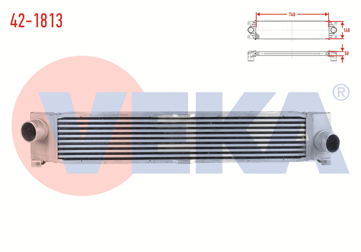 YEDEK PARÇATURBO RADYATÖRÜ (İNTERCOOLER) INCE TIP DUCATO 250 2.3 MJT 2006-2014VEKA42-1813