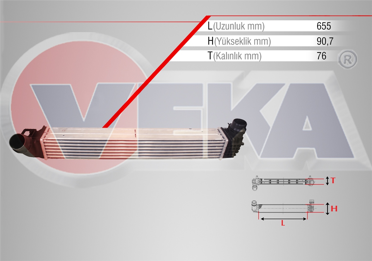 YEDEK PARÇATURBO RADYATÖRÜ (İNTERCOOLER) MEGANE III KZ0/1 1.5 DCI 2008-2015VEKA42-3503
