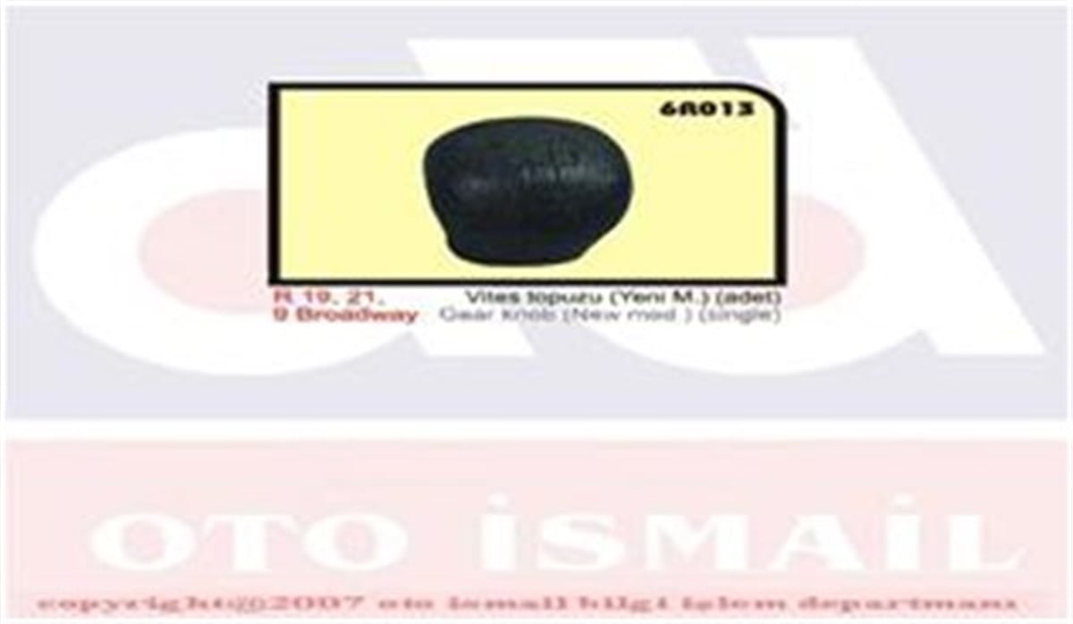 YEDEK PARÇAVİTES TOPUZU R19-R21 OZAR 6R013OZAROZAR 6R013