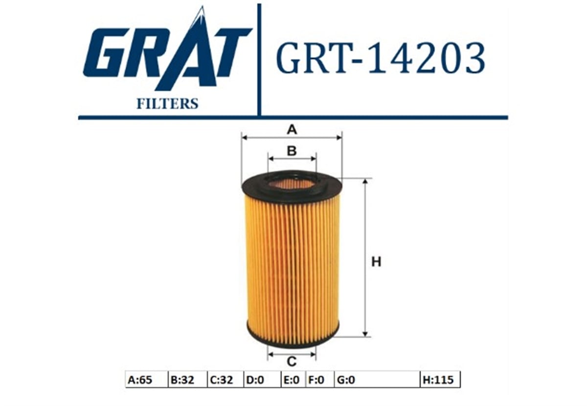 YEDEK PARÇAYAG FILTRESI  OPEL ASTRA G 2.0-2.2DTI-VECTRA B-C 2.0-2.2DTI-SIGNUM-SIMTRA-FRONTERA 2.2DTH  5650319 -GRT-14203GRATGRT-14203
