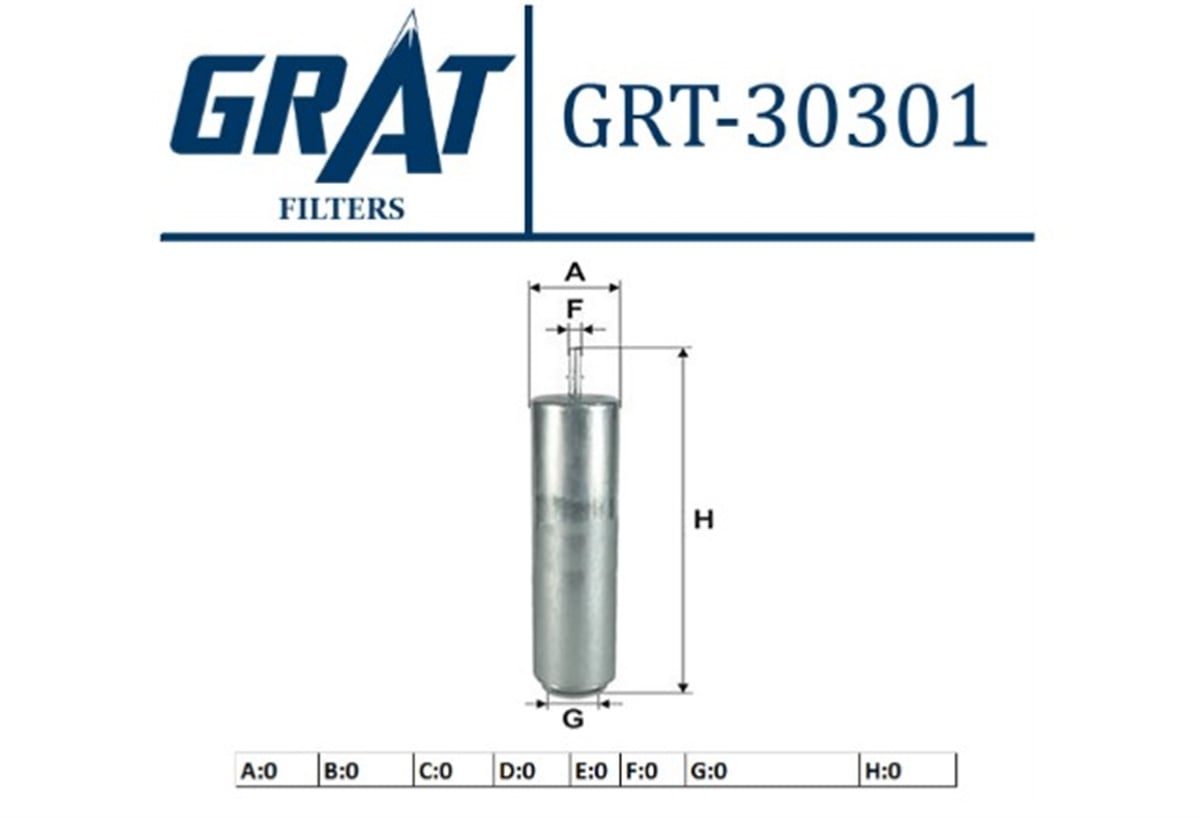 YEDEK PARÇAYAKIT FILTRESI BMW M47N-M57N 13327793672 -GRT-30301GRATGRT-30301