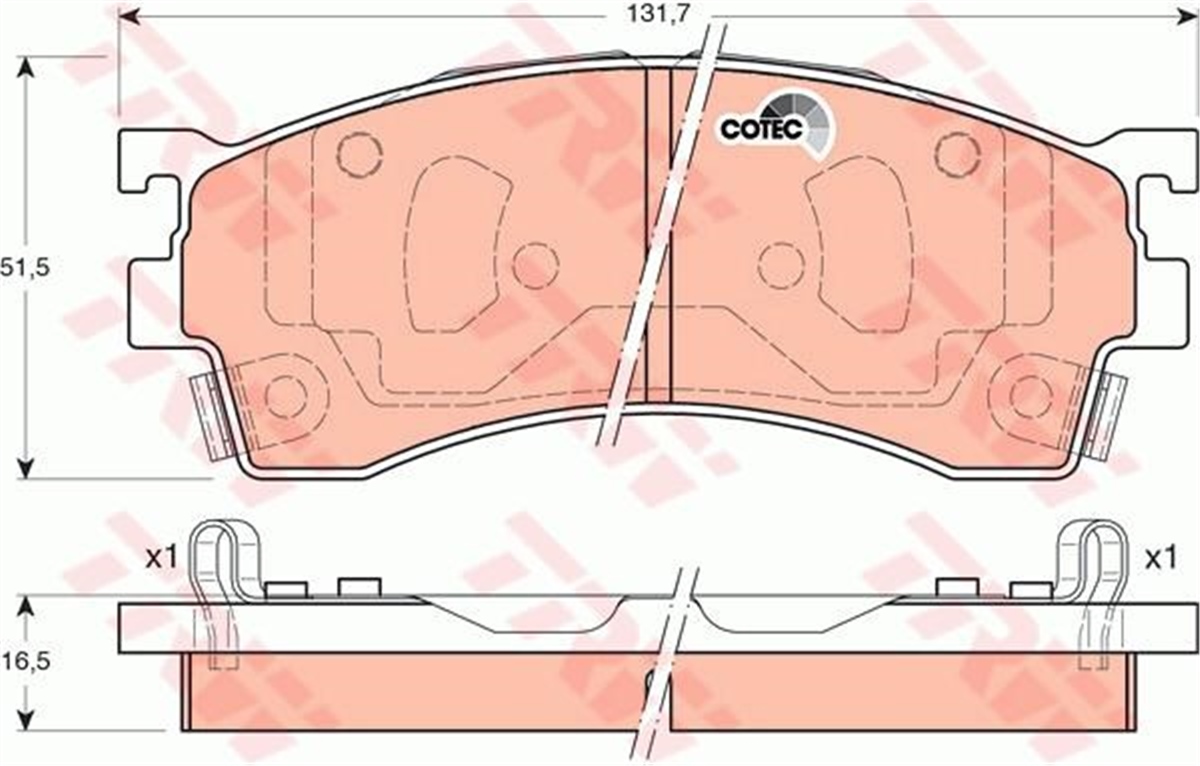 323ÖN BALATA MAZDA 323 94-98 626 98-02 TRW GDB3192TRWTRW GDB3192
