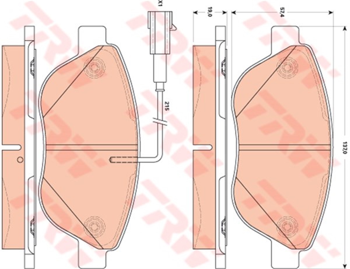 500ÖN BALATA PANDA 1.4 06 1.3D 040 10 FIAT 500 1.4 10-07 971811 SASI NOSUNDAN SONRA TRW GDB1879TRWTRW GDB1879