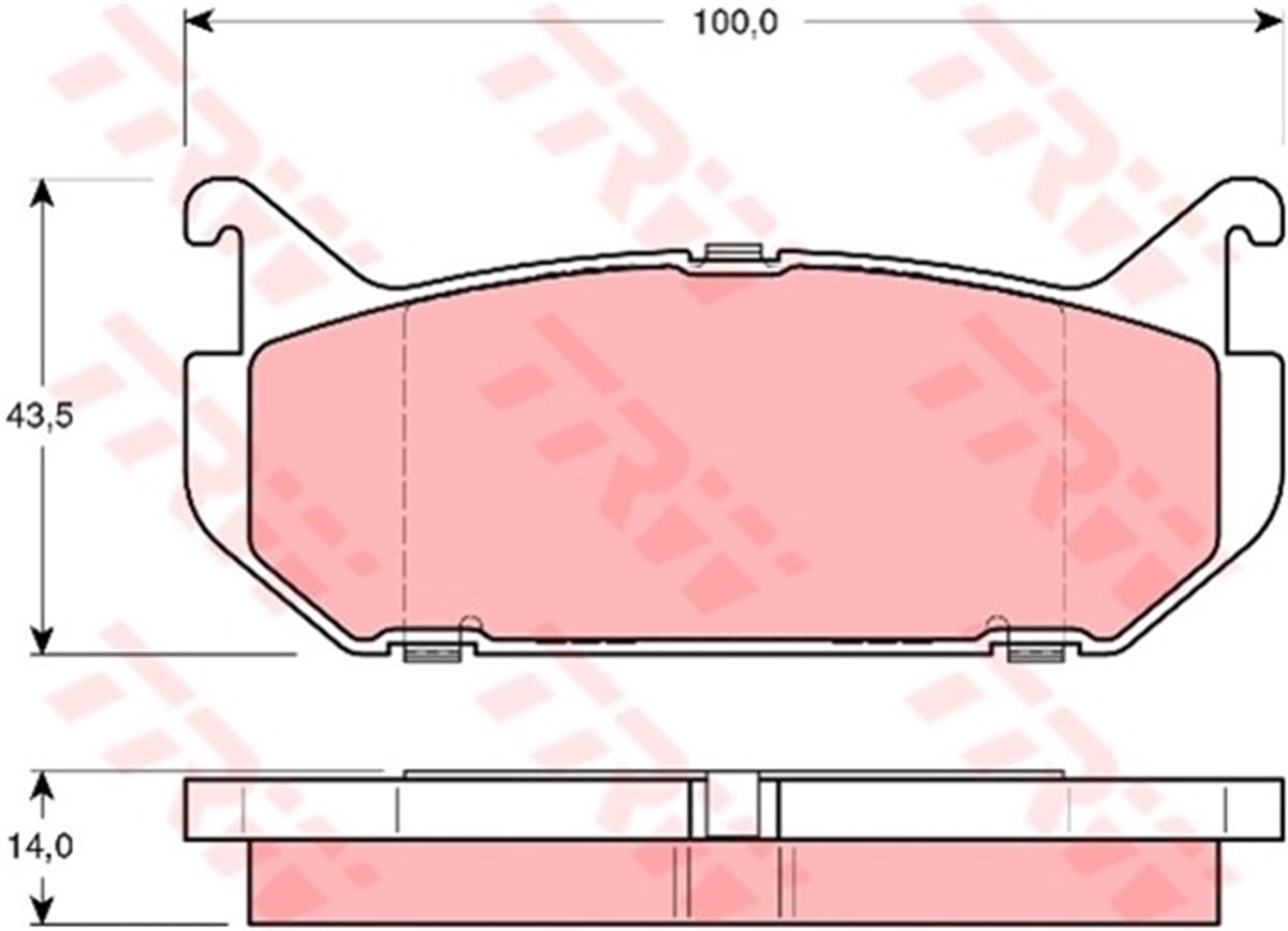 626ARKA BALATA MAZDA 626 1.6 1.8 2.0 91-97 TRW GDB1140TRWTRW GDB1140