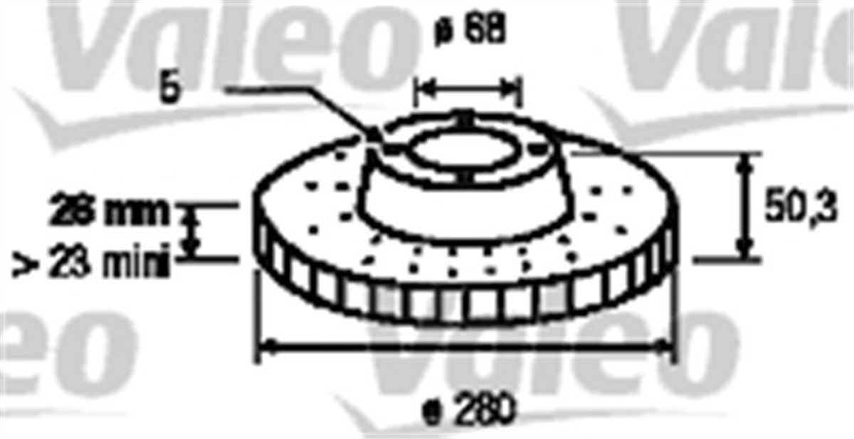 940ÖN FREN AYNASI VOLVO 850 91-96 C70 97-05 S70 97-00 V70 97-00 XC70 97-02 940 90-96 280MM VALEO 186526VALEOVALEO 186526