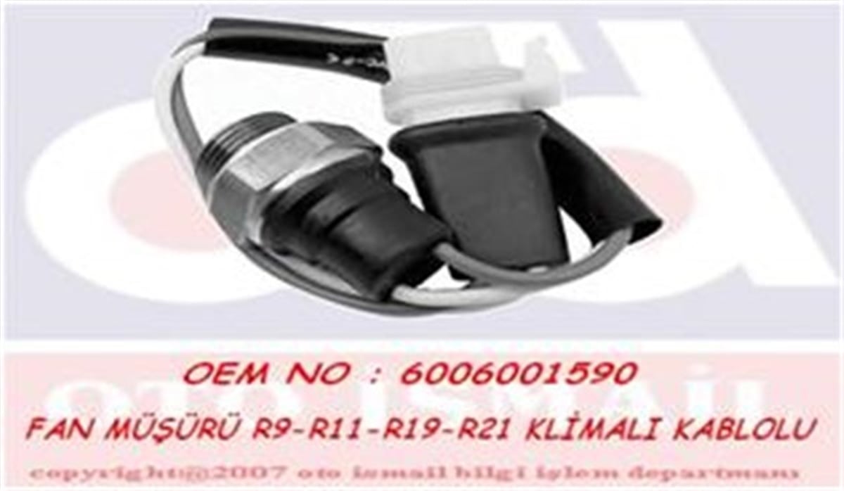 9FAN MÜŞÜRÜ R9-R11-R19-R21 KLİMALI KABLOLU VALEO 819782VALEOVALEO 819782