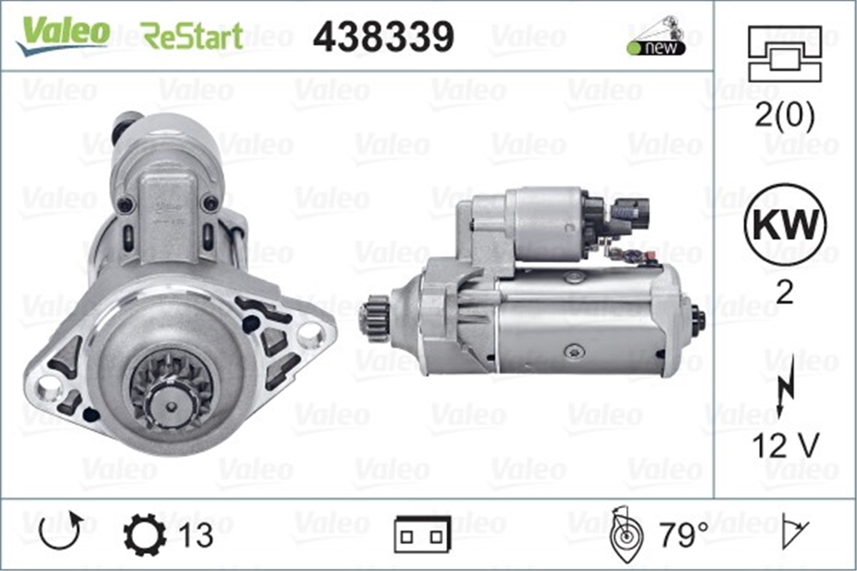 A3MARŞ MOTORU AUDI A3. Q3. SKODA OCTAVIA. VW GOLF VII VALEO 438339VALEOVALEO 438339