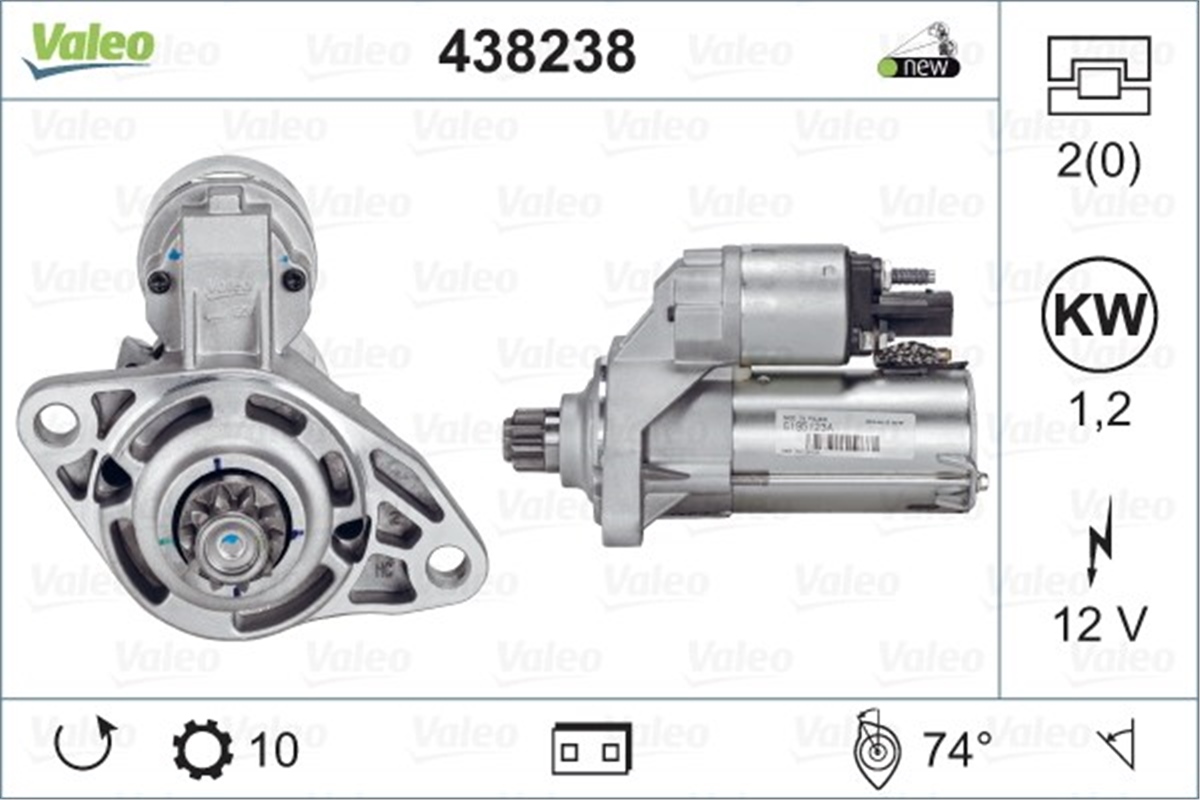 A3MARŞ MOTORU VAG AUDI A3 PASSAT 2.0 FSI VALEO 438238VALEOVALEO 438238