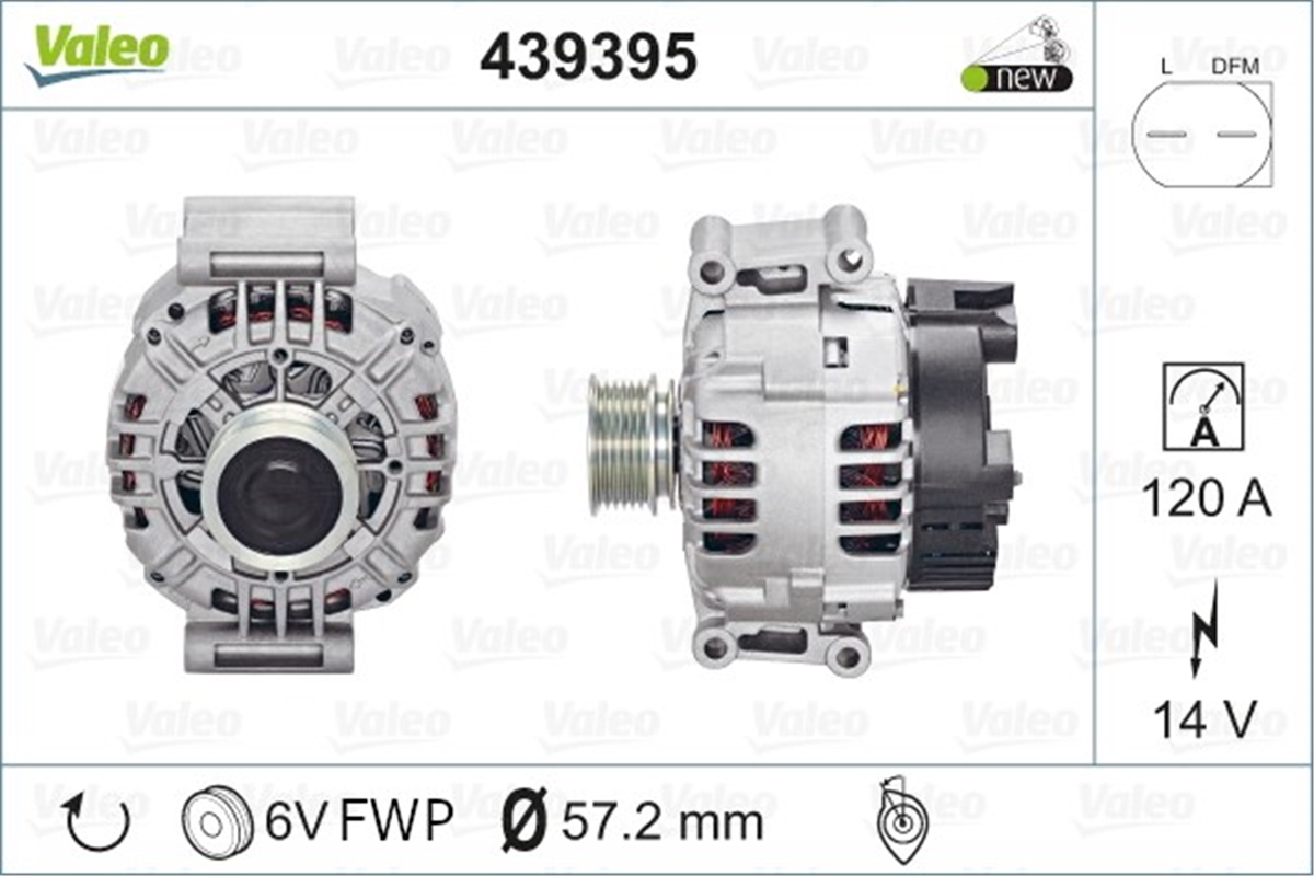 A4ALTERNATÖR AUDI A4-A6 VALEO 439395VALEOVALEO 439395