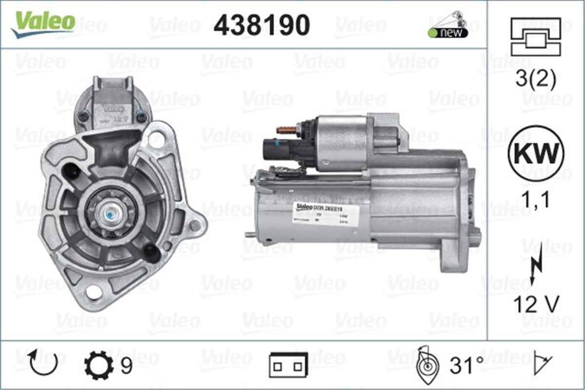 A4MARŞ MOTORU AUDI A4-A6 VALEO 438190VALEOVALEO 438190