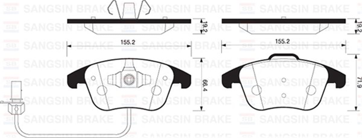 A4ÖN BALATA AUDI A4 - A5 09 GDB1814 SANGSIN SP2144SANGSINSANGSIN SP2144