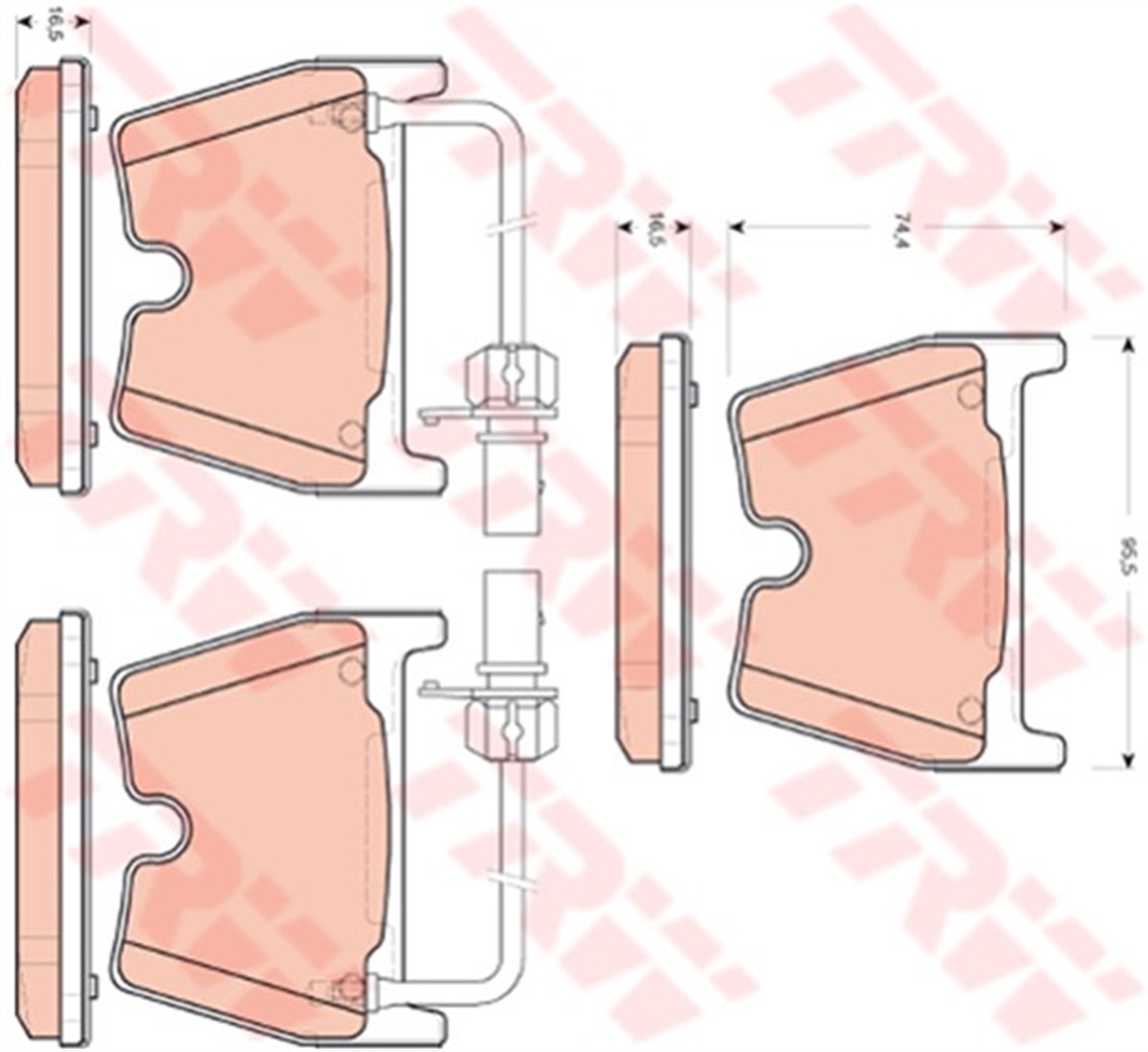 A4ÖN BALATA AUDI A4 RS4 05 08 12 A5 10 13 R8 07 12 TRW GDB1688TRWTRW GDB1688