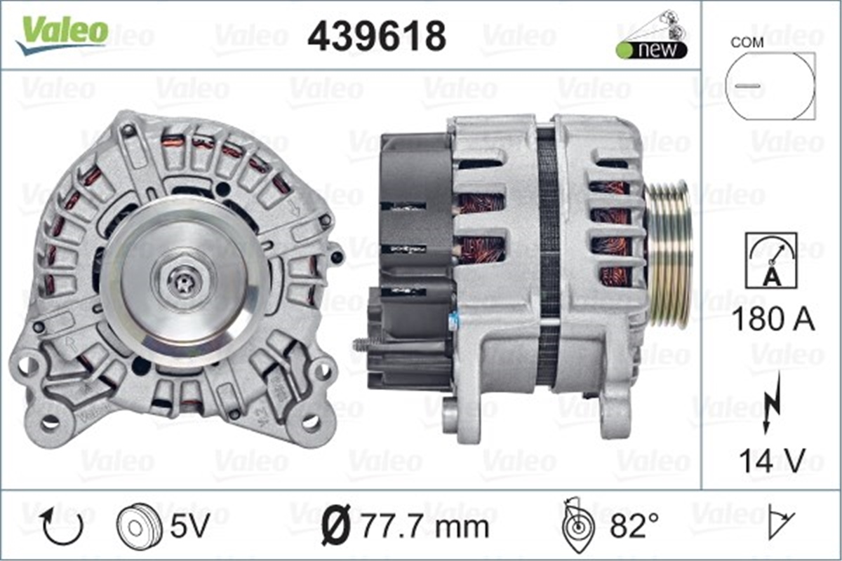 A5ALTERNATÖR AUDI A5-S5 QUATTRO VALEO 439618VALEOVALEO 439618