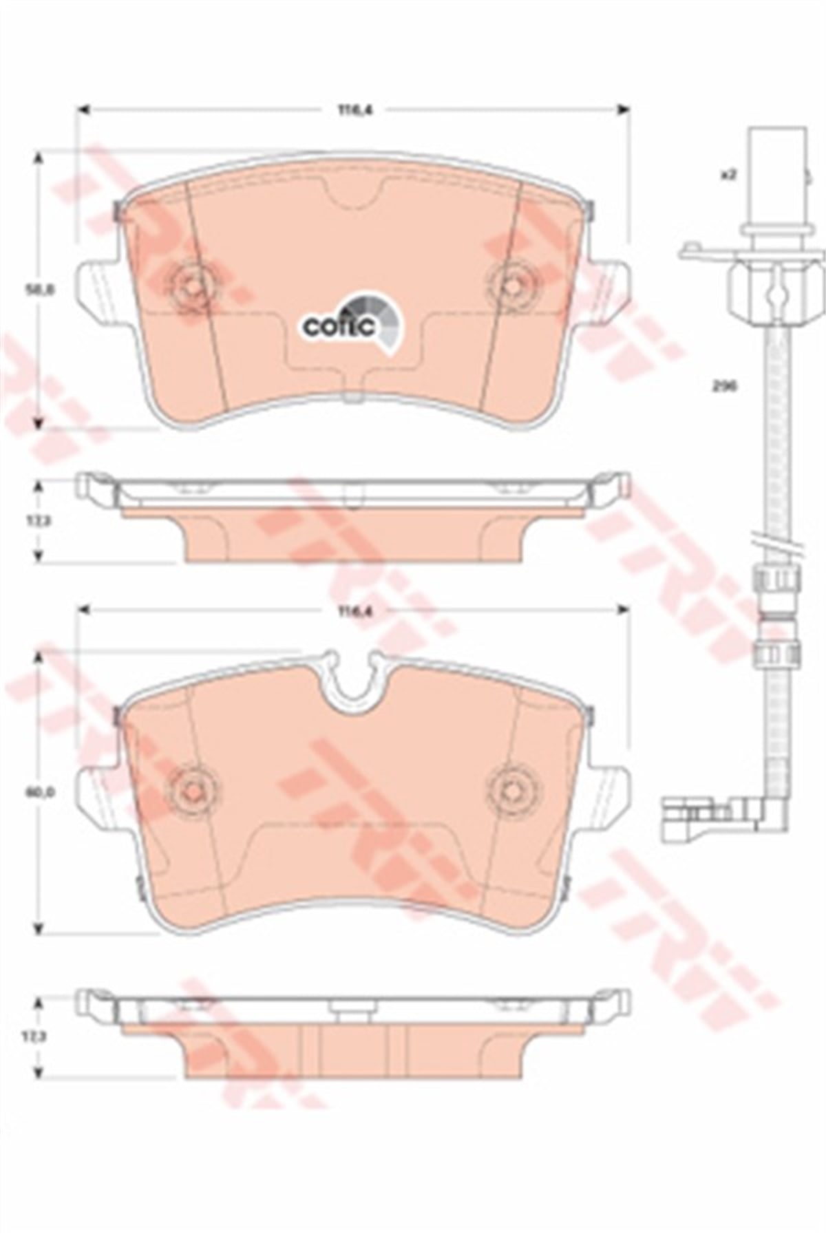 A8ARKA BALATA AUDI A8 2.0-3.0-4.0 TFSİ-TDİ 10 TRW GDB1867TRWTRW GDB1867