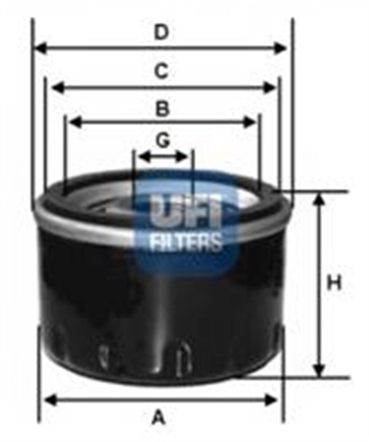 ACCENTYAĞ FİLTRESİ ACCENT-ELANTRA-GETZ 1.5-2.0 CRDI UFI 2354500UFIUFI 2354500