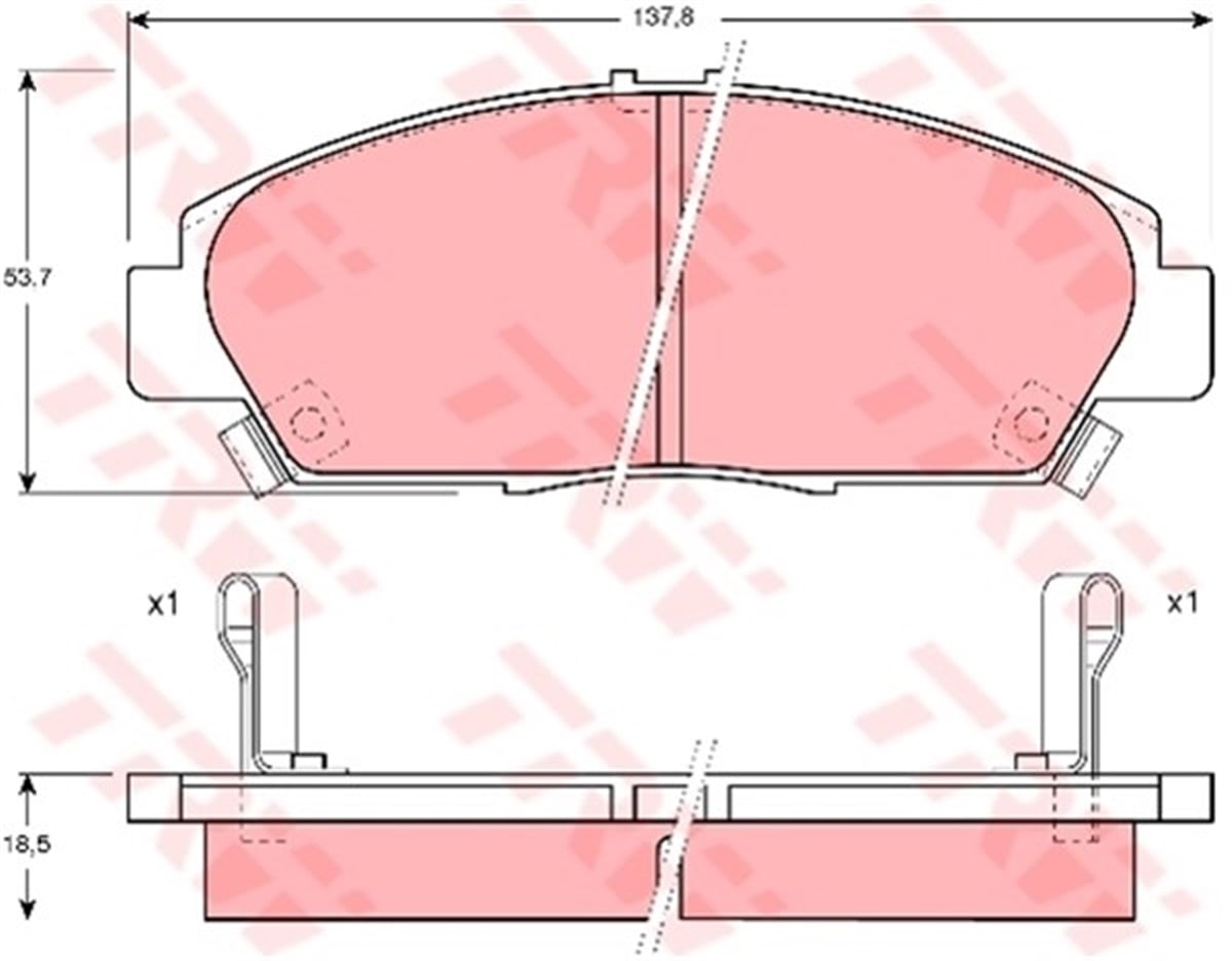 ACCORDÖN BALATA HONDA ACCORD 2.0İ 93-98 ROVER 600 618İ Sİ 96-99 620Sİ 93-99 620SDİ 94-99 14 LIK TRW GDB1061TRWTRW GDB1061
