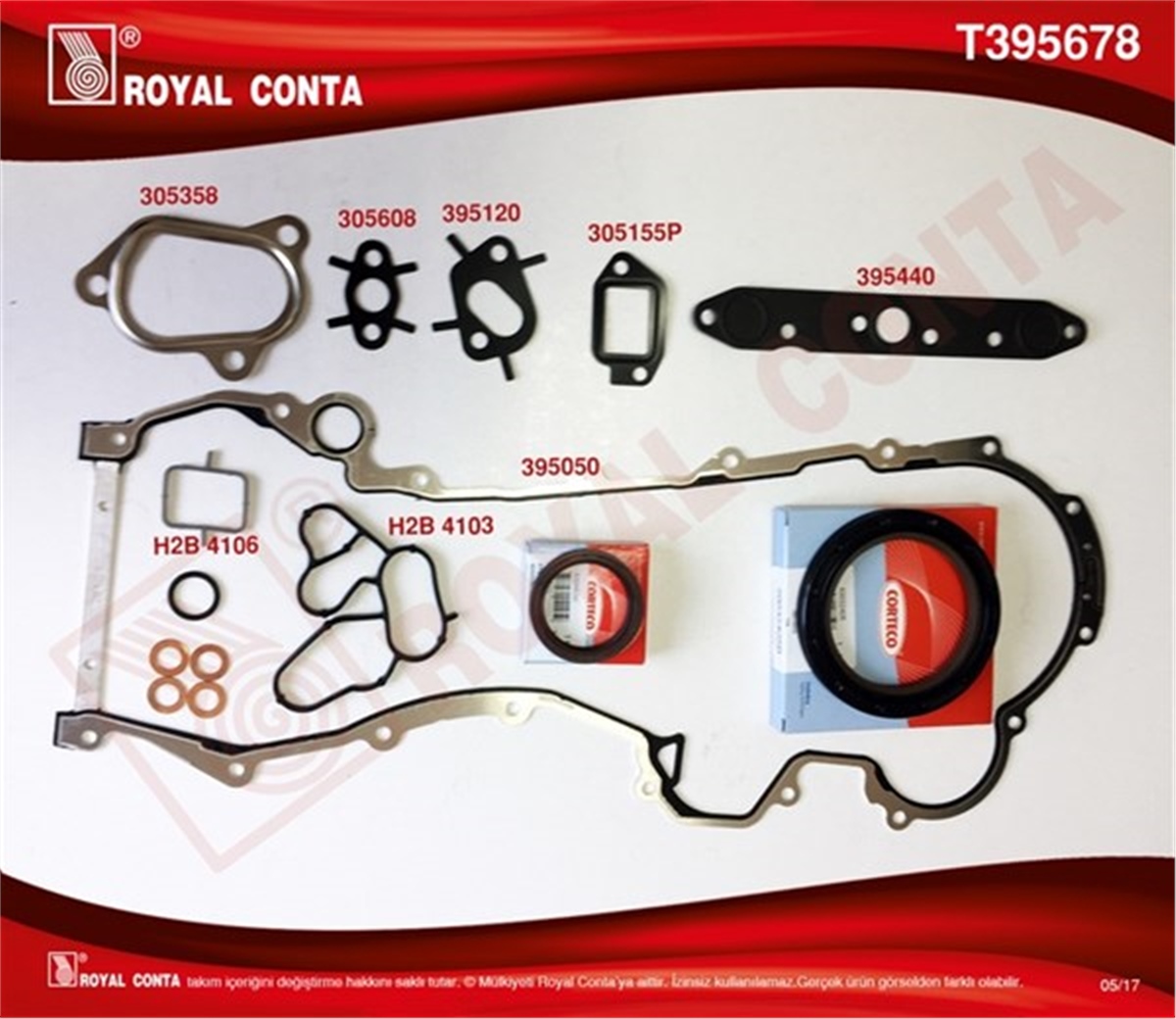ALBEAALT TAKIM CONTA DOBLO-ALBEA-PALIO-PUNTO-LINEA-FIORINO 1.3 JTD 188A9.000 - 223A9.000 MOTOR ROYAL T395678ROYALROYAL T395678