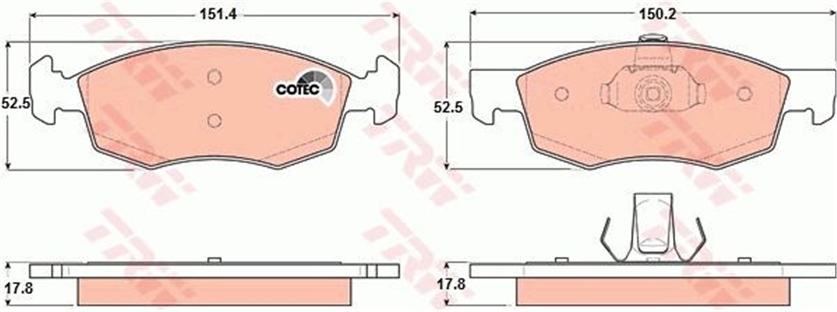 ALBEAÖN BALATA DOBLO 01 ALBEA PALIO 96 TRW GDB1588TRWTRW GDB1588