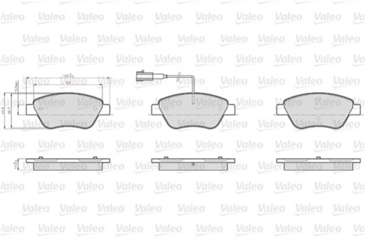 ALBEAÖN BALATA LCV DOBLO-ALBEA-LINEA-STILO-FIORINO 1.3MJTD-BIPPER-NEMO 1.4 HDI VALEO 872705VALEOVALEO 872705