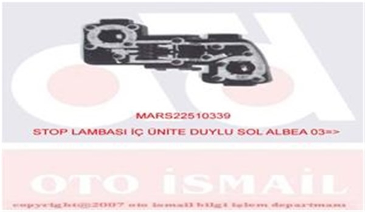 ALBEASTOP LAMBASI İÇ ÜNİTE DUYLU SOL ALBEA 03 MARS 510339MARS-MARS 510339