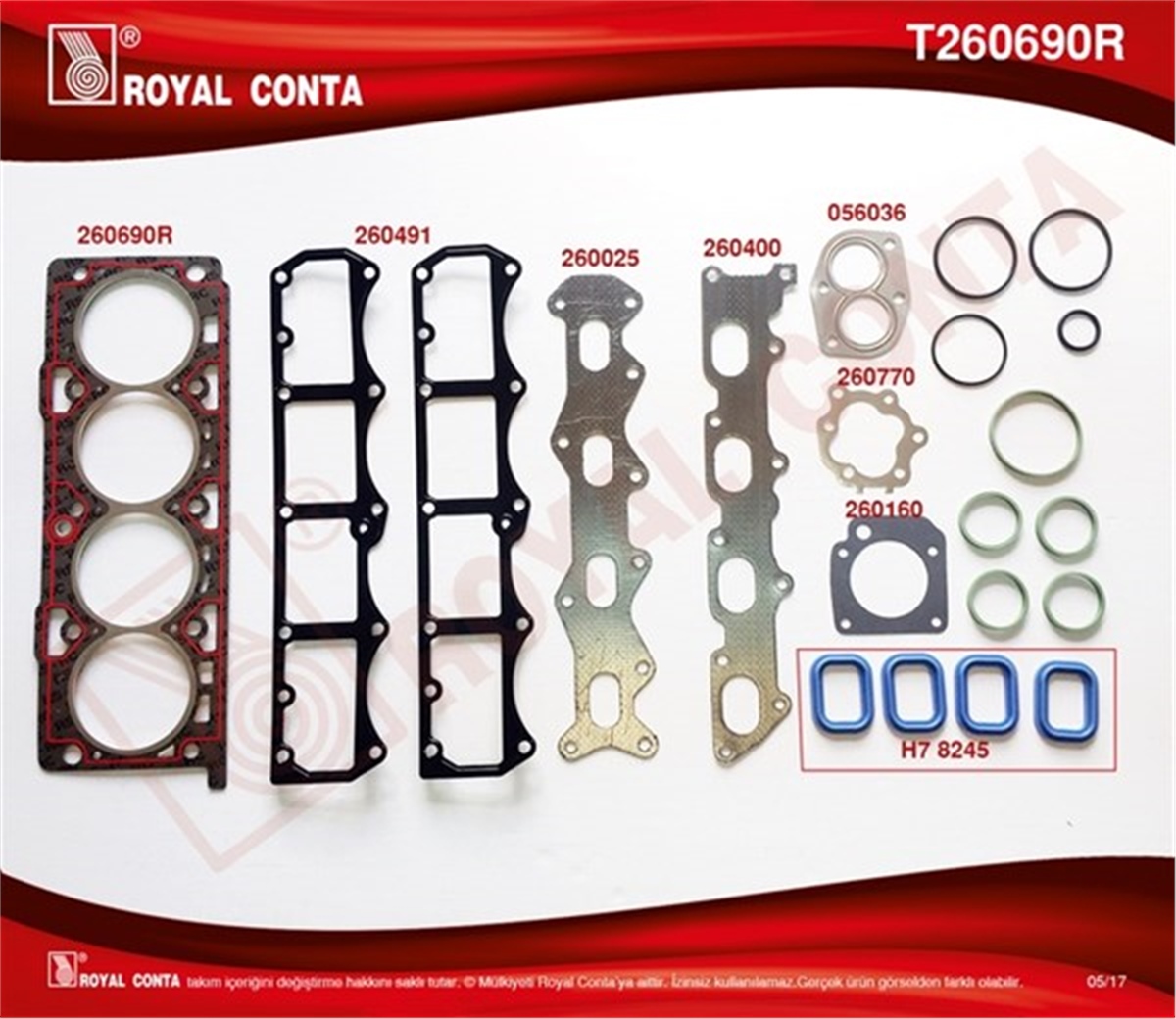 ALBEAÜST TAKIM CONTA PALIO-ALBEA-MAREA-BRAVA 1.6 16V 96 ROYAL T260690RROYALROYAL T260690R