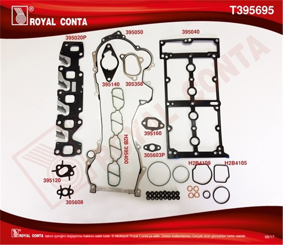 ALBEAÜST TAKIM CONTASI SİLİNDİR KAPAK CONTASI SİZ SUBAP LASTİKLİ DOBLO-ALBEA-PALIO-CORSA C-COMBO C-TIGRA 1.3 MTJ 16V ROYAL T395695ROYALROYAL T395695