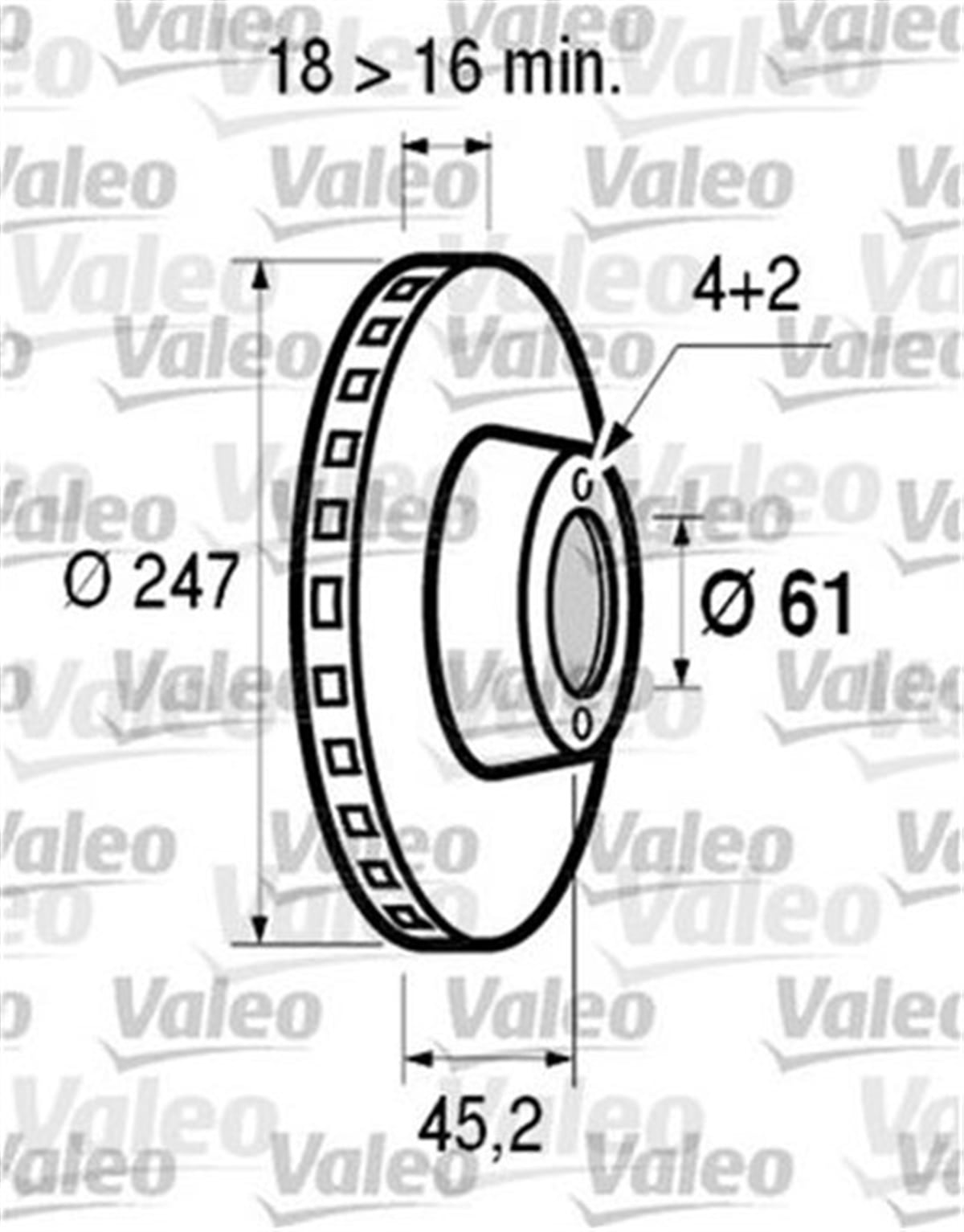 ALMERAÖN FREN AYNASI ALMERA 1.4İ-1.6İ 95-00 247X18X4DLXHAVALI VALEO 186577VALEOVALEO 186577