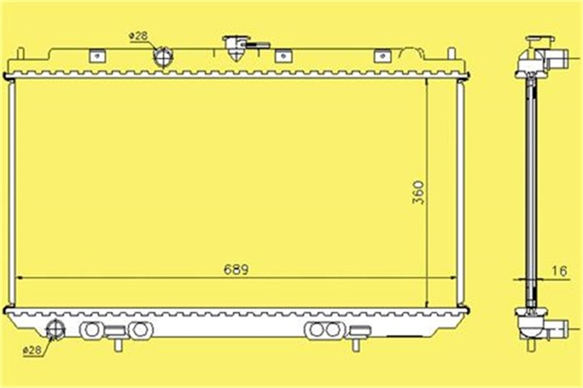 ALMERARADYATOR BRAZİNG ALMERA 00 1.5-PRIMERA P12 02 AC KLİMASIZ OTOM 360X698X169 ORIS BNI251ORISORIS BNI251
