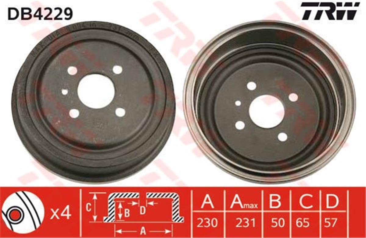 ASTRAARKA KAMPANA ASTRA G-H 98-02 COMBO C TRW DB4229TRWTRW DB4229