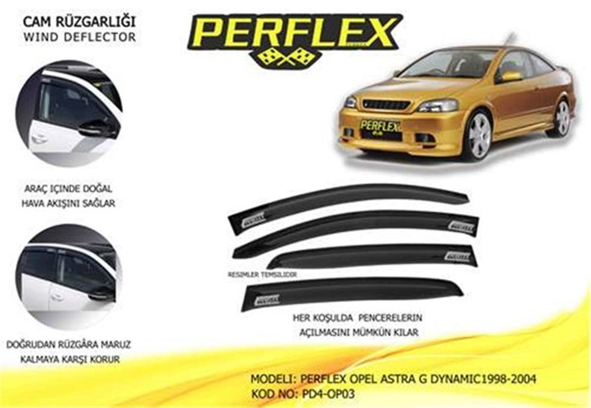 ASTRACAM RÜZGARLIĞI OPEL ASTRA G DYNAMIC 1998-2004 4 LÜ PERFLEX PD4-OP03PERFLEXPERFLEX PD4-OP03