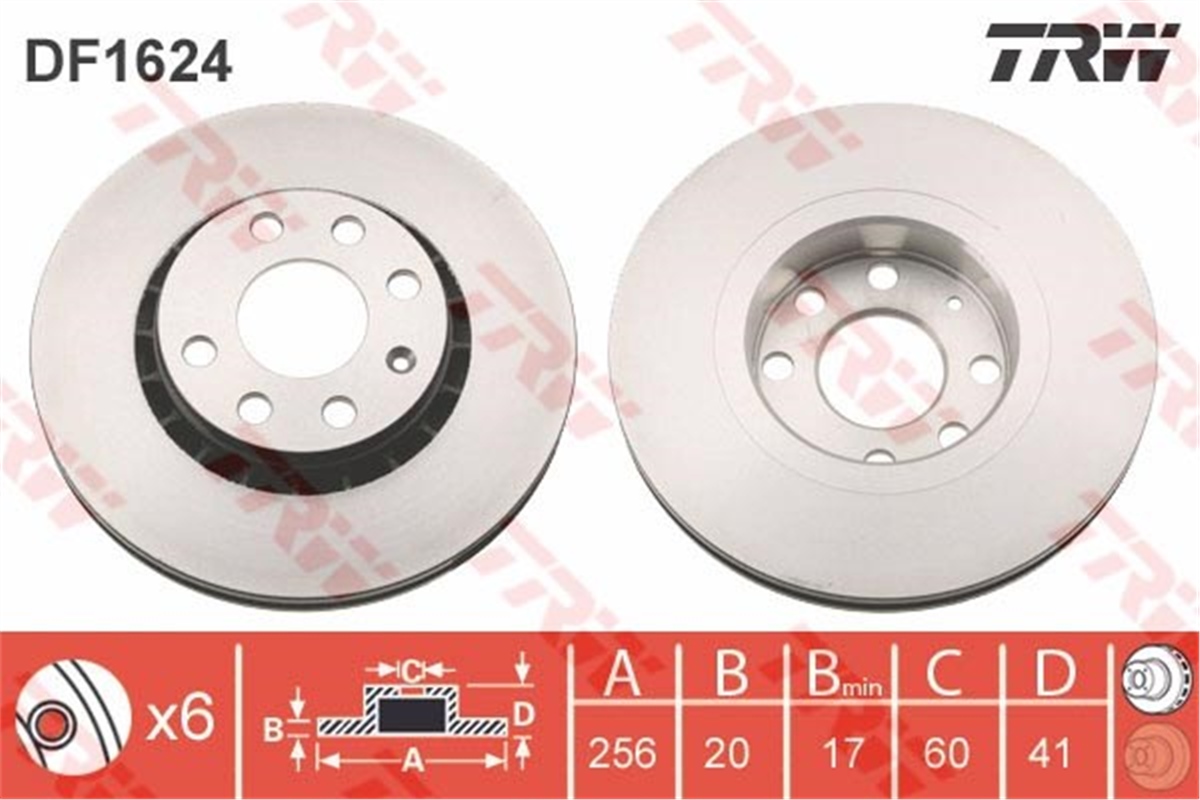 ASTRAFREN DİSKİ ÖN TAKIM 569055 OPEL VECTRA A-CORSA B-ASTRA F 96-01 18SV-X16XE-C18NZ TRW TRW DF1624TRWTRW DF1624