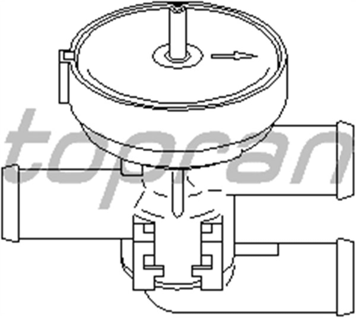 ASTRAKALORİFER MUSLUĞU ASTRA F 1.4-1.6-1.8-2.0-CALIBRA A 2.0-COMBO-CORSA B 1.0-1.2-1.4-OMEGA B-VECTRA A-B TOPRAN 206241755TOPRANTOPRAN 206241755