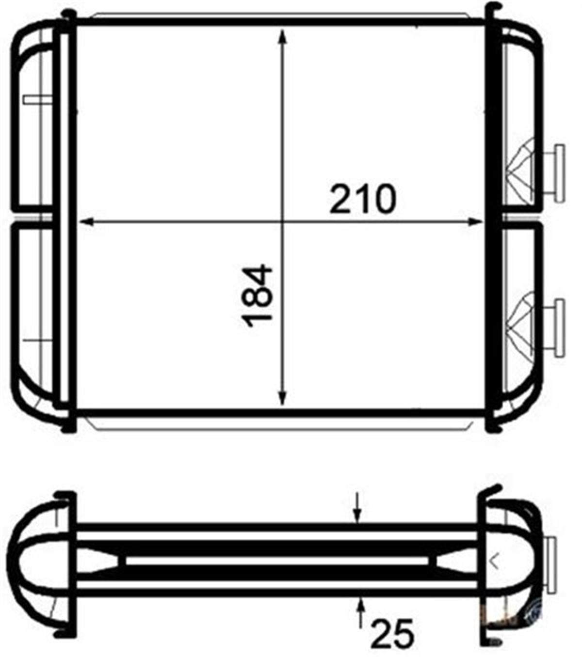 ASTRAKALORİFER RADYATORÜ BRAZİNG ASTRA F-ASTRA G-ASTRA H YÜZÜKLÜ MEK OTOM 208X183X26 ORIS KOP012ORISORIS KOP012