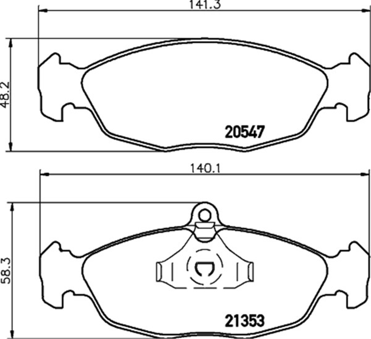 ASTRAÖN BALATA ASTRA F-CORSA A B -VECTRA A -TIGRA- 94-00 COMBO 1.4-1.6İ-1.7 D 92-00 MARELLI 323700021700MARELLIMARELLI 323700021700