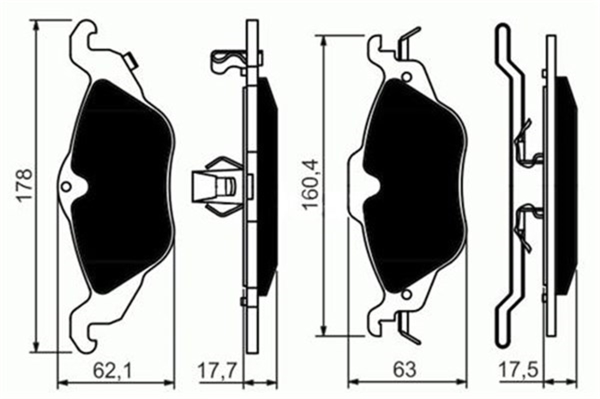 ASTRAÖN BALATA ASTRA G 1.2-1.4-1.6-1.7D-1.8-2.0D 98-05 ZAFIRA 1.8-2.0D 16V 98-05 MARELLI 323700002300MARELLIMARELLI 323700002300