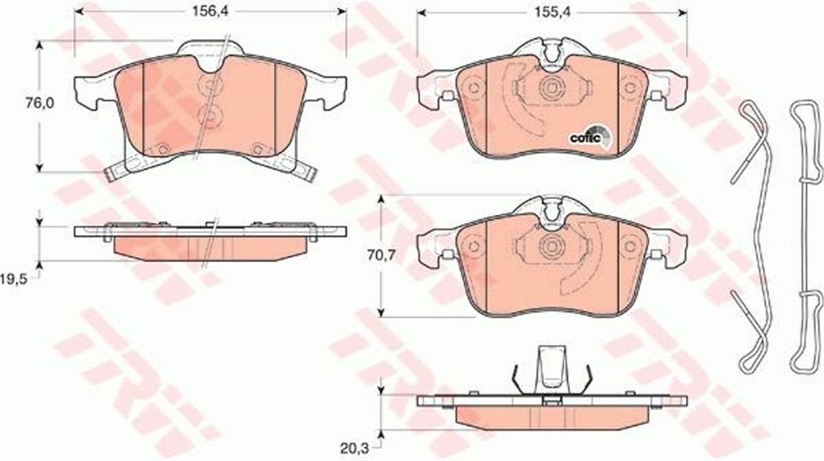 ASTRAÖN BALATA ASTRA H 04 MERIVA 03 ZAFIRA 05 CORSA C D 03 COMBO 04 TRW GDB1668TRWTRW GDB1668