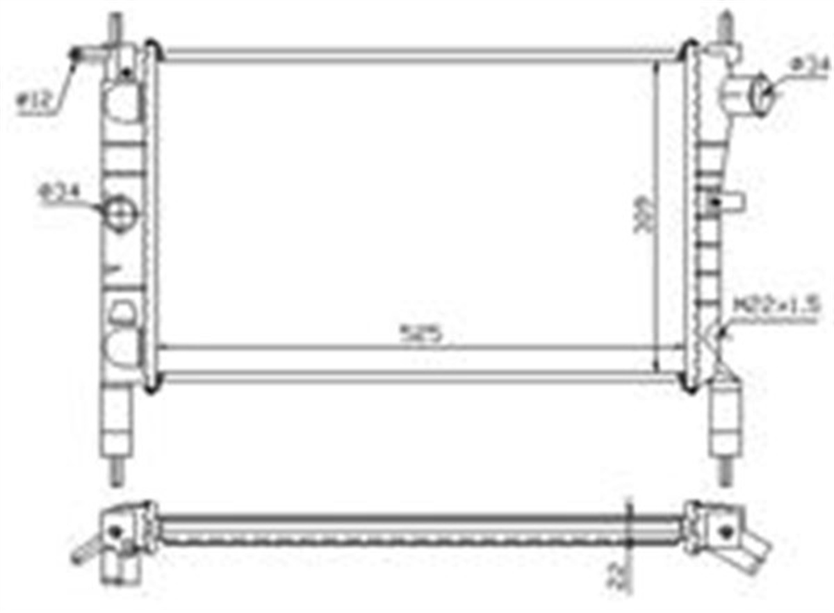 ASTRARADYATOR ASTRA F 1.4I-1.6I KLİMASIZ MEK 525X322X34 ORIS MOP003ORISORIS MOP003
