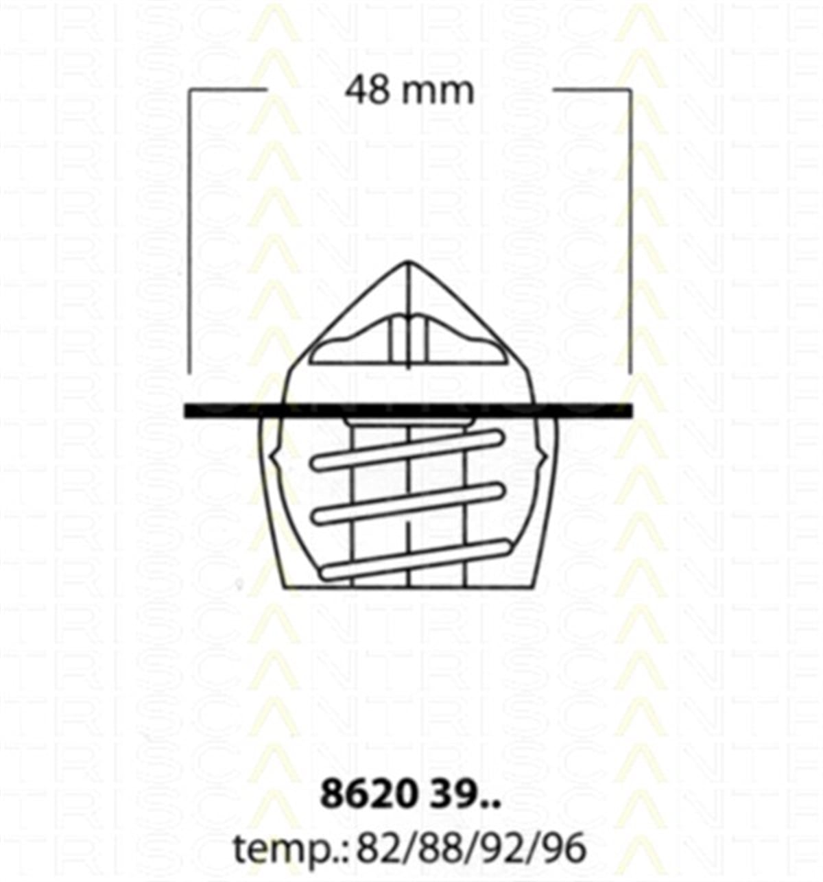 ASTRATERMOSTAT 82 C CORSA A 1.2-1.4-ASTRA F 1.4-1.6-VECTRA A-B 1.6 V2154 VERNET TH4898.82JVERNETVERNET TH4898.82J