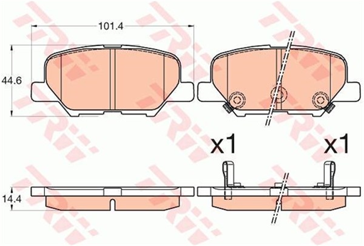ASXARKA BALATA P4008 1.6-1.8HDİ 12 MITSUBISHI ASX X 10 OUTLANDER ILL 2.0-2.0 4WD-2.2 TRW GDB3583TRWTRW GDB3583