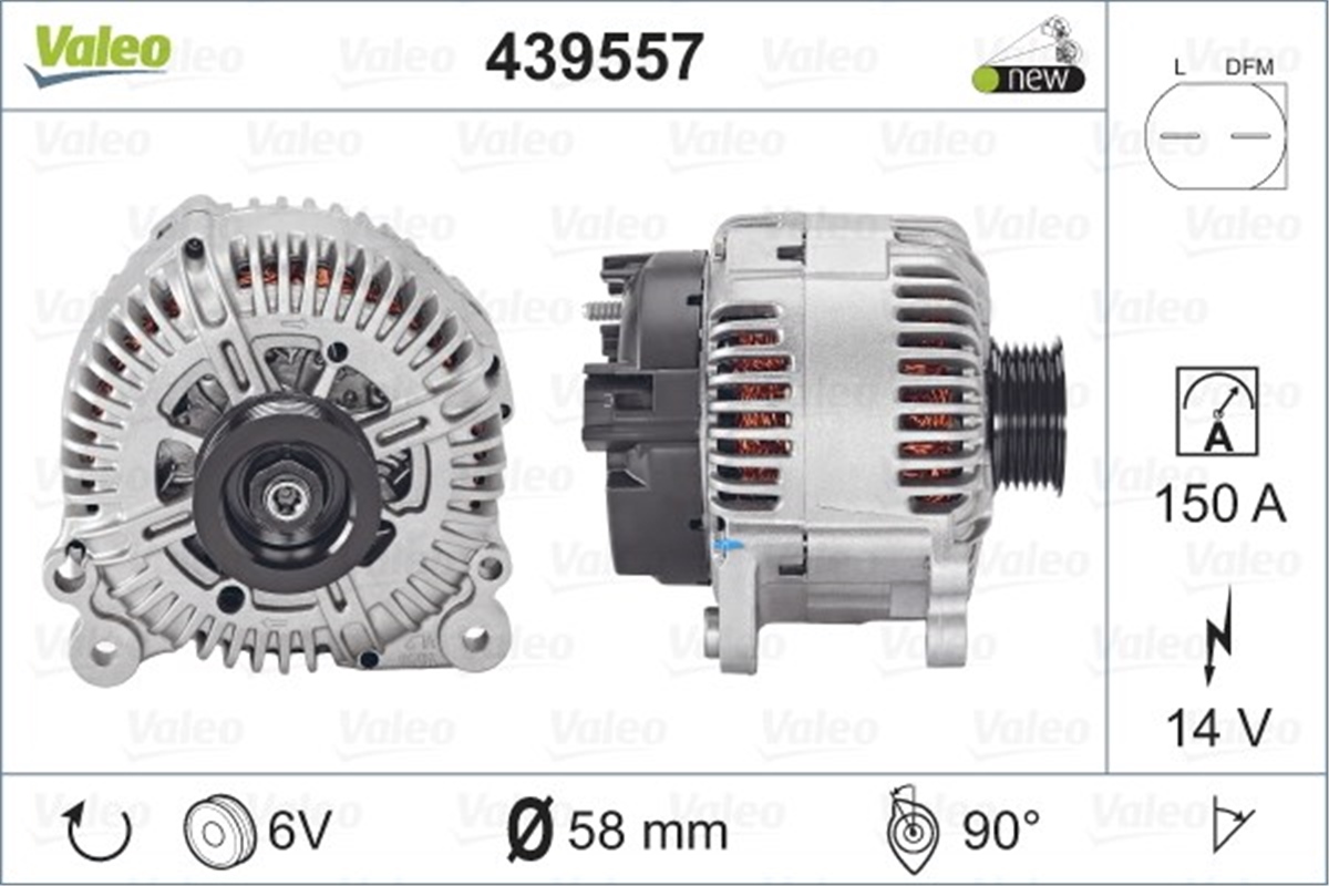 AUDIALTERNATÖR AUDI A 4 VALEO 439557VALEOVALEO 439557