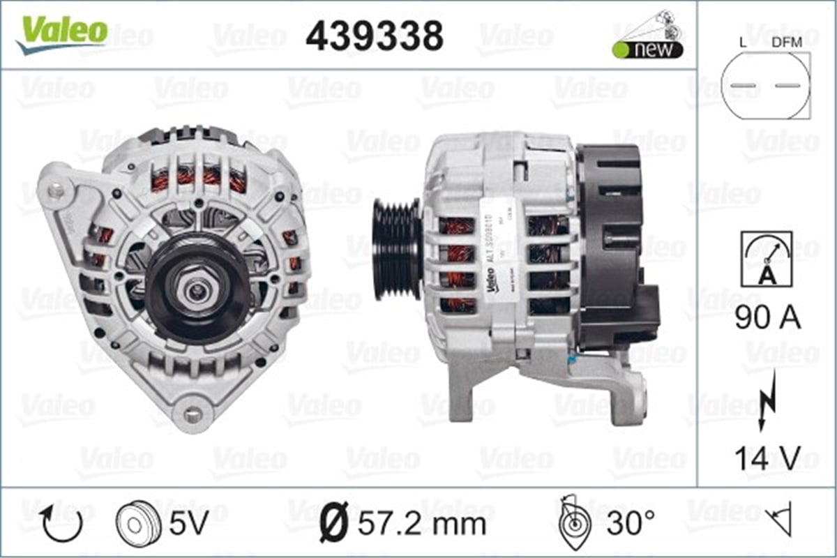 AUDIALTERNATÖR AUDI VALEO 439338VALEOVALEO 439338