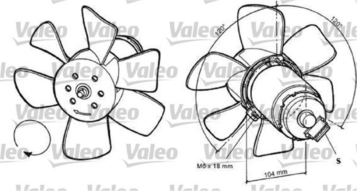 AUDIFAN MOTORU AUDI 100 VALEO 698368VALEOVALEO 698368