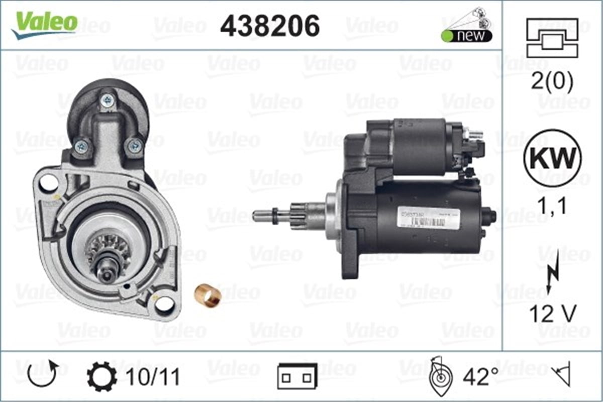AUDIMARŞ MOTORU AUDI-SKODA-VW-SEAT VALEO 438206VALEOVALEO 438206